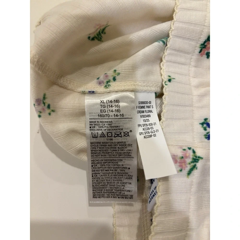Old Navy girls XL 12-14 Tank Pajama set With Pants Floral Lightweight
